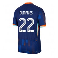 Camiseta Países Bajos Denzel Dumfries #22 Segunda Equipación Replica Eurocopa 2024 mangas cortas